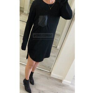 Black Hi-low Mini Tunic Dress